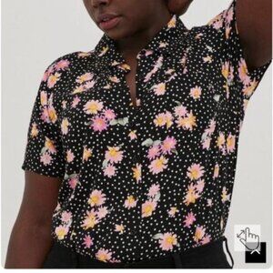 NWT Womens torrid 3 Stretch Challis ButtonFront Shirt 22w 24w 3